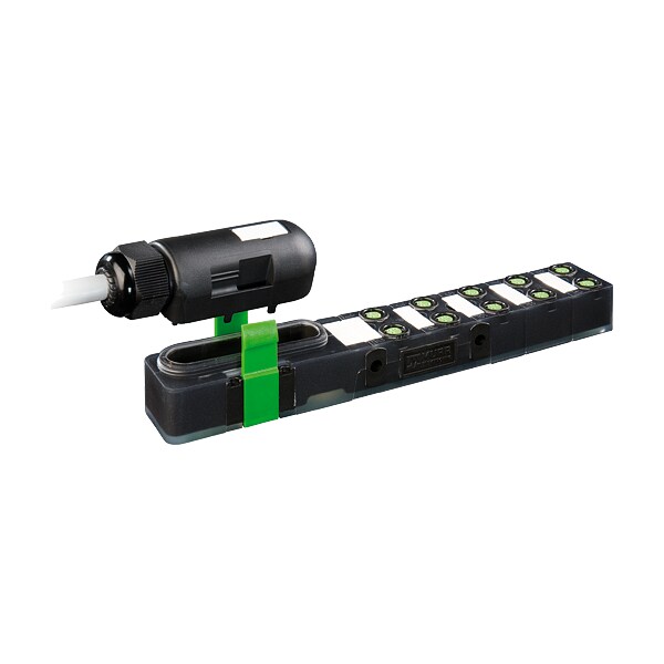 Murrelektronik EXACT8, 10XM8, 3 POLE PLUG. CAP, SPRING-TERM., 5.0m PUR 10*0, 34+2*0, 75 exit norm. 8000-80040-3840500 - main